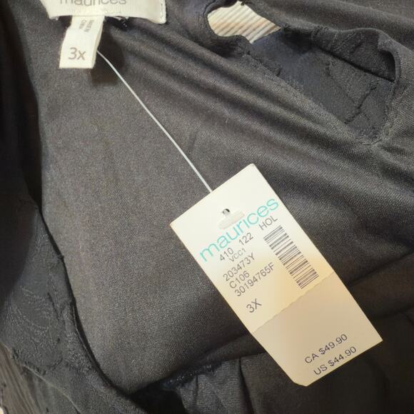 Maurices Plus sz. 3X black dress textured lace. elasticized career, funeral 3773 - Picture 8 of 8